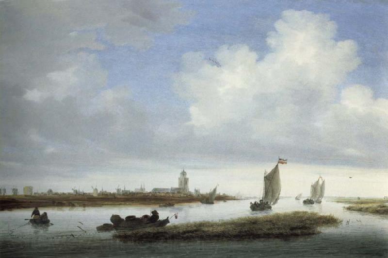RUYSDAEL, Salomon van view of deventer seen from the north west Norge oil painting art